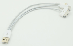 Кабель USB (m)-micro USB (m) 0.2м белый Noname