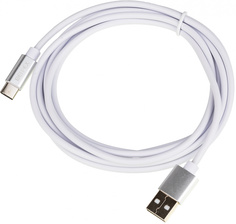 Кабель USB (m)-USB Type-C (m) 2м белый Noname