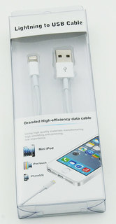 Кабель USB (m)-Lightning (m) 1м белый Noname