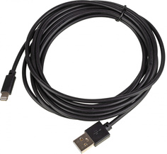 Кабель USB (m)-Lightning (m) 3м черный Noname