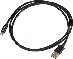 Кабель USB (m)-Lightning (m) 1м черный Noname