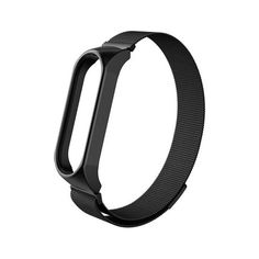 Ремешок Red Line миланская петля с магнитом для Mi Band 7, металл, черный