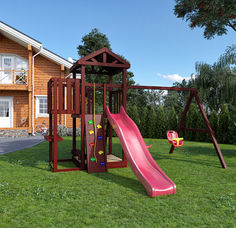 Детский игровой комплекс Панда Фани с балконом Igragrad