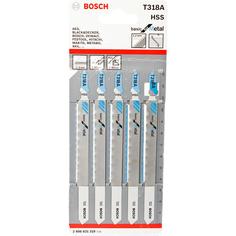 Набор пилок для лобзика по металлу Bosch T318A 132мм 5шт (319)