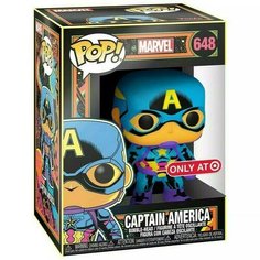 Фигурка Funko POP! Marvel Comics. Black Light- Captain America