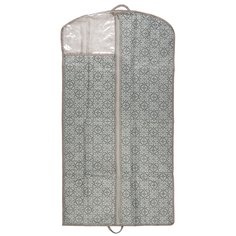 Кофр для хранения одежды, подвесной, 120х60х12 см, с молнией, с ручкой, с окошком, серый с рисунком, чехол, ВС-08-12060