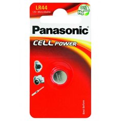 Батарейка Panasonic, LR44 (357A, G13), алкалиновая, 1.5 В, блистер, 7478