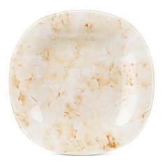 Тарелка десертная, стеклокерамика, 19 см, квадратная, Marble Beige, Luminarc, Q7485