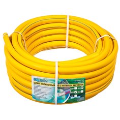 Шланг поливочный, 3/4 , 5 атм, армированный, 25 м, 3 слоя, НОВЭМ, ТЭП, желтый