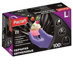 Перчатки нитриловые Paclan L 100 шт