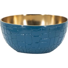 Чаша Glasar синяя с золотым 24х24х12 см ГЛАСАР