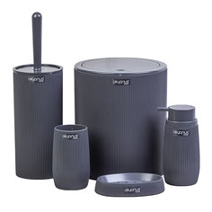 Набор для ванной Ag concept 5 предметов сине-серый