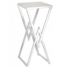 Подставка Glasar с белым мрамором 33х33х70 см ГЛАСАР