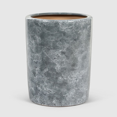 Кашпо керамическое для цветов Shine Pots 38x42см серый мрамор