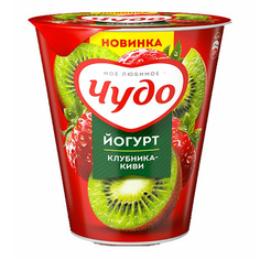 Йогурт густой Чудо Клубника и киви 2% 290 г