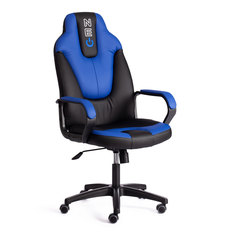Кресло компьютерное TC Neo искусственная кожа чёрное с синим 64х49х122 см