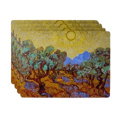 Набор подставок Genlex оливковая роща 4 шт 396х296 мм