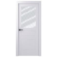 Двери межкомнатные полотно дверное BELWOODDOORS Инари белое остеклённое 200х60см эмаль