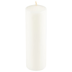 Свечи-столбики, фигурные свеча-столбик ВОЛШЕБНАЯ СТРАНА Deco 19х6см белый 32ч/г без аромата
