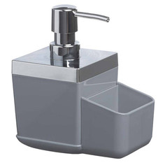 Дозаторы для жидкого мыла и моющих средств дозатор для жидкого мыла PRIMA NOVA Toskana 250мл c секцией для губки пластик серый