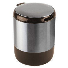 Контейнеры для мусора контейнер для мусора PRIMA NOVA Lima 3л круглый нерж.сталь, пластик хром матовый/коричневый