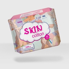 Прокладки гигиенические SKIN COTTON Прокладки одноразовые ультратонкие мягкие с крылышками 20