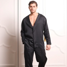 FATLAN Пижама костюмного типа: Рубашка + Брюки "Black" UNISEX