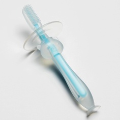 Зубная щетка КРОШКА Я Детская зубная щетка-массажер на присоске силиконовая с ограничителем от 3 месяцев