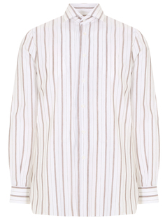 Рубашка Slim Fit хлопковая в полоску Stile Latino