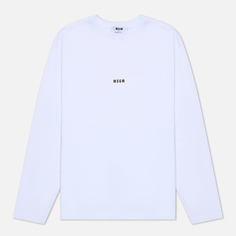 Мужской лонгслив MSGM Micrologo Basic Crew Neck