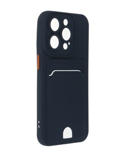 Чехол Neypo для APPLE iPhone 14 Pro Pocket Matte Silicone с карманом Dark Blue NPM58885