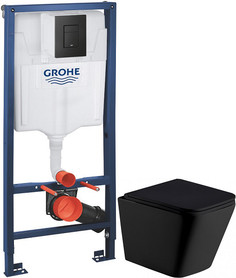 Комплект подвесной унитаз WeltWasser Gelbach 004MT-BL 10000003748 + система инсталляции Grohe 38811kf0