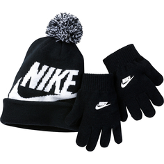 Шапка и перчатки Детский набор: шапка и перчатки Nike Swoosh Pom Beanie Glv Set