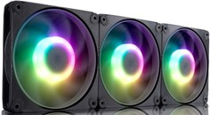 Вентилятор для корпуса InWin Mercury AM120S 6178903 120х120х20mm, 400-2000rpm, 60.71 CFM, 17-29dBA, 4-pin PWM/3-pin (5V, ARGB), 3-pack