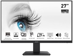 Монитор 27" MSI PRO MP273 9S6-3PB4CH-021 IPS, 1920x1080, 75Hz, 250cd/m2, 5ms, 16:9, HDMI, DP, black