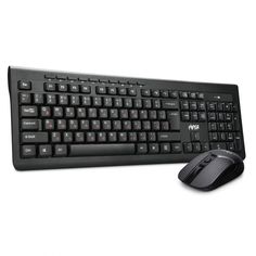 Клавиатура и мышь Wireless HIPER OSW-2100 черные, 114 кл, USB, 1600dpi, 4 кн