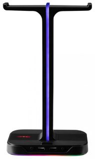 Подставка GMNG HSS-300 для наушников, черная 270x250x100мм пластик (1538458) Oklick