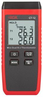 Термометр RGK CT12 + TR10A + TR10S + TR10W с зонд. темп. воздуха TR-10A + поверхност. зонд TR-10S + погруж. зонд темп. TR-10W, с поверкой