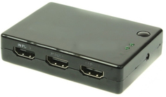 Коммутатор OSNOVO SW-Hi3012 сигнала HDMI (3вх./1вых.) с поддержкой HDMI 1.4, HDCP 1.2, разрешение до 4Kx2K(30Гц)