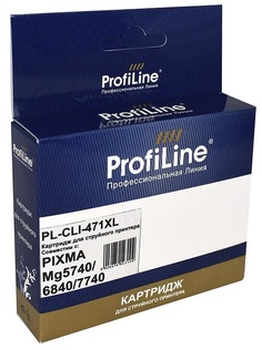 Картридж ProfiLine PL_CLI-471 XLGY_G струйный для принтеров Canon PIXMA MG5740/MG6840/MG7740/TS5040/TS6040/TS8040/TS9041 с чернилами на водной основе