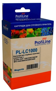 Картридж ProfiLine PL_LC1000M/LC970M_M струйный для принтеров Brother MFC-J200/DCP-130C/DCP-330C/DCP-350C/MFC-240C/MFC-885CW с чернилами на водной осн