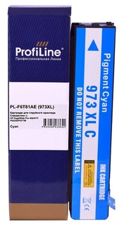 Картридж ProfiLine PL_F6T81AE_C струйный (№973XL) для принтеров HP PageWide Pro 452/477/P55250/P57750 с чернилами на пигментной основе Cyan 85,5 мл