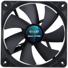 Вентилятор для корпуса GELID SILENT 14 PWM BLACK FN-PX14-16 140x140x25 мм, 750-1500 об/мин, 20 dBa, 78,5 CFM, 4-pin PWM, черный