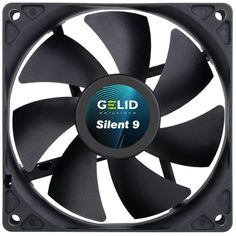 Вентилятор для корпуса GELID SILENT 9 BLACK FN-PX09-16 92x92x25 мм, 1500 об/мин, 31 CFM, 20 dBa, 3-pin, черный