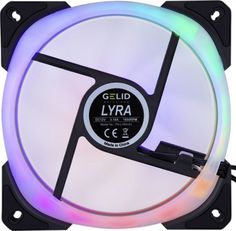 Вентилятор для корпуса GELID LYRA ARGB 140х140х25 мм, 750-1600 об/мин, 70CFM, 35 дБА, 4-Pin PWM + 3-Pin ARGB