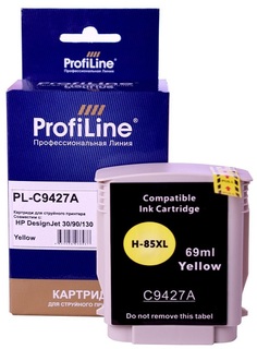 Картридж ProfiLine PL_C9427A_Y струйный (№85) для принтеров HP DesignJet 30/90/130 Yellow 28 мл