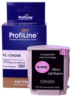 Картридж ProfiLine PL_C9429A_LM струйный (№85) для принтеров HP DesignJet 30/90/130 Light Magenta 28 мл