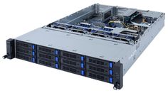 Серверная платформа 2U GIGABYTE R262-ZA1 (SP3, 16*DDR4 (3200), 12*3.5" SATA/SAS HS, 2*2.5" SATA/SAS HS, M.2, 8*PCIE, 2*Glan, Mlan, 2*1200W, VGA, 4*USB