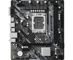 Материнская плата mATX ASRock H610M-HVS/M.2 R2.0 (LGA1700, H610, 2*DDR4 (3200), 4*SATA 6G, M.2, 2*PCIE, Glan, HDMI, D-Sub, 2*USB 3.2, 4*USB 2.0)