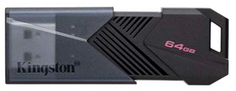 Накопитель USB 3.2 64GB Kingston DataTraveler Exodia Onyx DTXON/64GB Gen 1, матовый чёрный корпус